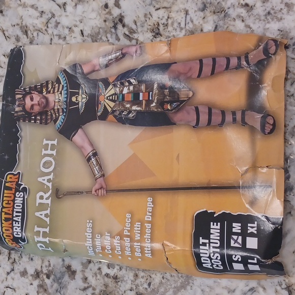 NEW SPOOKTACULAR Adult Men Size Medium, XL King of Egypt King Tut Costume - Picture 4 of 15